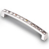 Ручка-скоба с кристаллами, 128 мм, хром CRL02-128, KERRON