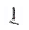 Удлинитель для офиса, серый AE-BPW3S60U-80 (3 розетки + 2 USB)