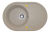 Мойка ОВАЛ Песок 765*495*200мм GRANIT