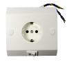 Мебельная розетка с выключателем угловая накладная, HORT-01, 250В, 16А/10А, белая 11.107.01.011
