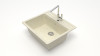 Мойка Модель 9, Квадратная 570х505х200мм, Бежевый Q2  Мрамор