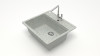 Мойка Модель 9, Квадратная 570х505х200мм, Светло-Серый Q10  Мрамор