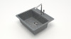 Мойка Модель 9, Квадратная 570х505х200мм, Темно-Серый Q8  Мрамор
