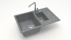 Мойка Модель 210,  755х500х218мм, Темно-Серый Q8  Мрамор