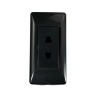 Розетка врезная  черная 003-2, 250В, 10А, 80*40мм  11.800.02.006