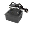 Удлинитель встраиваемый настольный, 1 гнездо, 1*USB, 1 type C, черный SETE SBT-1UCT-20