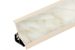 Thermoplast 120 - Плинтус - 2424      Мрамор каррара 18*18*3000 (MTK 120-1212)