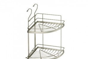 Навеска Полка угловая двухъярусная малая (230х230х480мм) хром, YJ-G209A