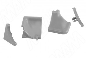 Аксессуары для вогнутого плинтуса (серый)