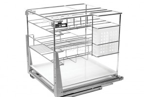 Cargo mini 450мм донное крепл. с доводчиком 405х450х435 хром, LS2/450D/D