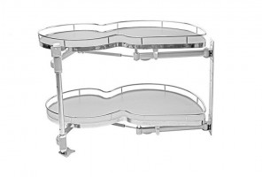 Волшебный угол "Le Mans" 865х495х600-750 ПРАВЫЙ хром LS017FR