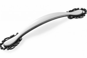 Ручка - скоба FS 141 096 Старое олово/белый (ТЗ) (30шт)