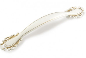 Ручка - скоба FS 141 096 золото прованс/1013 жемчужно-белый матовый (ТЗ)