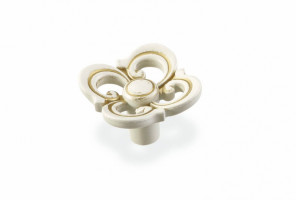 Ручка - грибок FB 058 000 Золото прованс/1013 жемчужно-белый матовый (ТЗ)