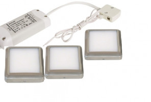 Светильник Мебельн. к-т (3хSLS18-12LED 5000K+DC15-12V+шнур 1,8м) в кор./19.141.01.558