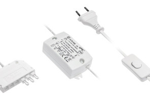 Трансформатор для светильников TORINO.VERA 6W,350mA с проводом, выкл-лем, распред-лем  LD-ZSP350-6W