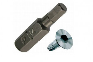 Бита Hex 4х25 для ЕВРИКА (усилена) "CRAFTMATE"  В46-11-025040 для еврика