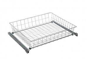 Корзина выкатная сетчатая 535х475х100 серебро SB600/100-SV