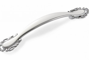 Ручка - скоба FS 141 096 Хром глянцевый/белый (ТЗ) (30шт)