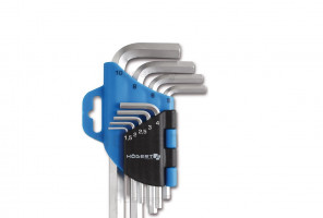 Ключи шестигранные, 9шт, сталь CrV HT1W802