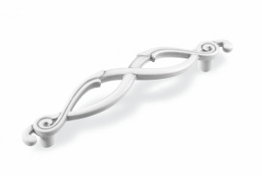 Ручка - скоба FS 188 128 серебро прованс/9003 белый матовый (ТЗ) (30 шт.)