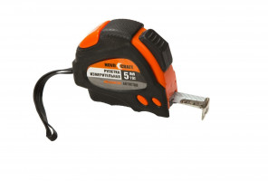 Рулетка 5Е 5м*19мм, self-stop, abs, CO-molded, лента белая