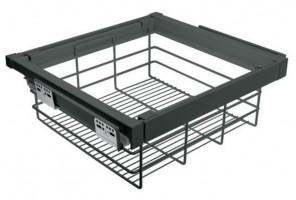 Корзина для белья с доводчиком, полного выдв., графит   WG-KOSZ60-60