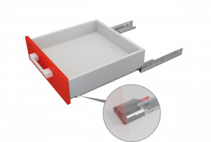 Направляющие скрыт. монт. В-Slide DB8881Zn/250 полного выдв. с доводчиком