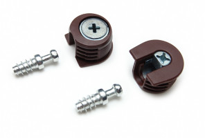 Эксцентриковая стяжка B-FIX 49 + дюбель, Коричневая ST01/49/3/Br/01    БОЯРД