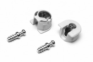 Эксцентриковая стяжка B-FIX 49 + дюбель, Белая ST01/49/3/W/01  БОЯРД