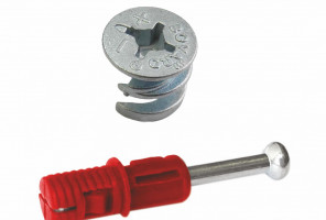 Эксцентриковая стяжка B-FIX 52 + дюбель быстрого монтажа, ST01/52/6/RdZn/01  БОЯРД