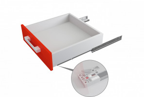 Направляющие скрыт. монт. В-Slide DB8882Zn/350 частичного выдв. с доводчиком