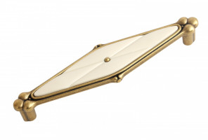 RS118MAB.4/128/Bg Матовая старинная латунь/Бежевый Ручка DIVA