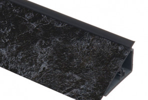 REHAU Перфетто-лайн - Плинтус №202   Черный мрамор  4200мм.  16099891001