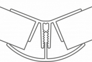 Угол цоколя универсальный 135 град. h100, зеркальный