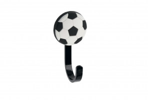 Крючок мебельный мяч, черно-белый WM-BALL-CZ-B