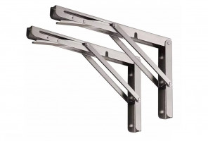 Полкодержатель складной, L=300, сталь, 2 шт., нагр. на пару 150кг.   2 шт.