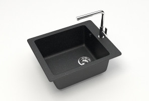 Мойка Модель 8, Квадратная 425х500х195мм, Черный Q4  Мрамор