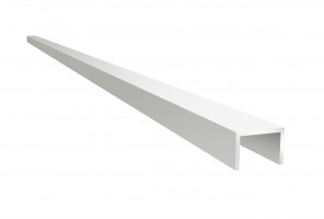 Планка торцевая 10 мм, L=0,6м (Для мебельного щита ) Серебро Крокос