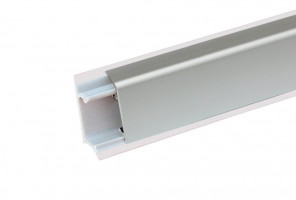 Плинтус алюминиевый Прямоугольный КВАДРО-С, Серебро, 3м.