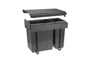 Сегрегатор для модуля 300мм (20L+10L) АНТРАЦИТ без крепл., с доводчиком PB-45-002010-60A