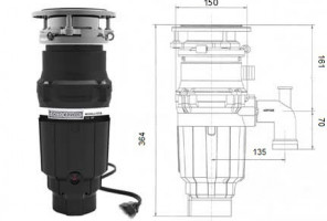 Измельчитель пищевых отходов бытовой BoneCrusher 610   (BC610-AS)