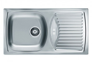 Мойка BASIC 150 NAT-90 780X435 LUX 1037766 в комплекте с сифоном 1071239