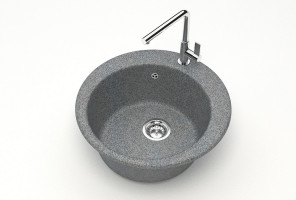 Мойка Модель 30, Круглая D475мм, Темно-Серый Q8  Мрамор