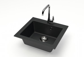 Мойка Модель 35,  480х440х160мм, Черный Q4  Мрамор