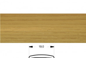 Профиль накладной С16мм L2,8м жесткий Дуб Вотан