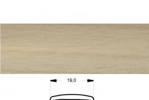 Профиль накладной С16мм L2,8м жесткий Дуб Дымчатый