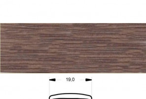 Профиль накладной С16мм L2,8м жесткий Ясень Темный