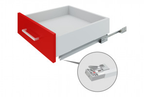 Направляющие скрыт. монт. В-Slide DB7772Zn/300 частичного выдв. с доводчиком, пласт. роликами