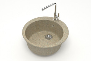 Мойка Модель 5, Круглая D495мм, Песочный Q5  Мрамор